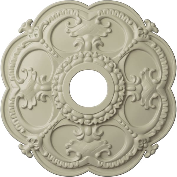 Ekena Millwork Rotherham Ceiling Medallion (Fits Canopies up to 3 1/2"), 18"OD x 3 1/2"ID x 1 1/2"P, Clear Yellow CM17ROCYF - main